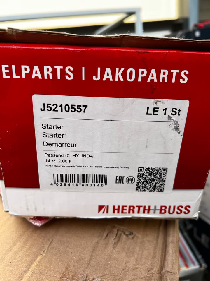 HERTH+BUSS JAKOPARTS Starter Motor